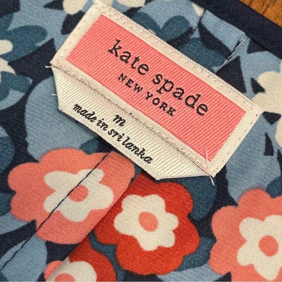 Kate Spade Daisy Shadows navy pink floral Kaftan size medium - Picture 2 of 9